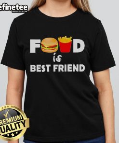 Official Food is Best Friend Ladies Tee featuring a playful design celebrating food and friendship in vibrant colors.
