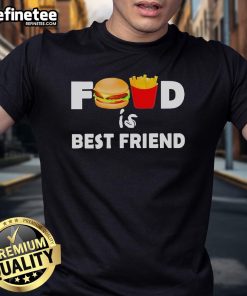 Official Food Is Best Friend T-Shirt featuring a fun design celebrating food and friendship, perfect for casual wear.