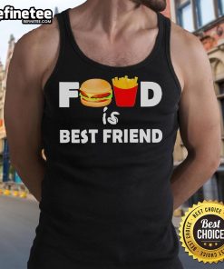 Official Food is Best Friend Tank Top featuring a playful graphic, perfect for food lovers and casual wear enthusiasts.