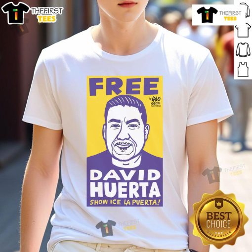 Official Free David Huerta Show Ice La Puerta T-Shirt featuring vibrant design and bold graphics for fans.