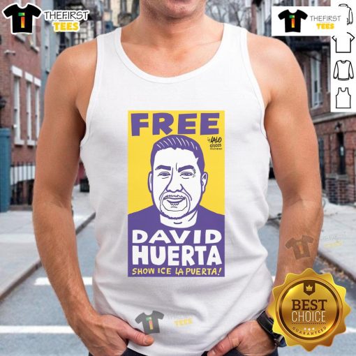 Official Free David Huerta Show ICE LA Puerta tank top featuring vibrant design and bold graphics for fans.