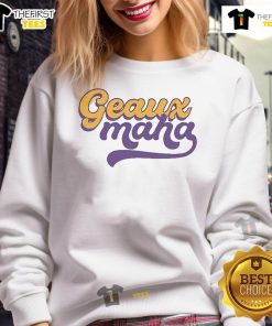 Alt Text: Official Geauxmaha Sweet Baton Rouge Sweatshirt featuring vibrant colors and stylish design for casual wear.