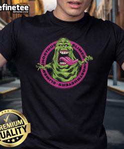 Official Ghostbusters Frozen Empire Slimer T-Shirt featuring vibrant design of Slimer from the Ghostbusters franchise.