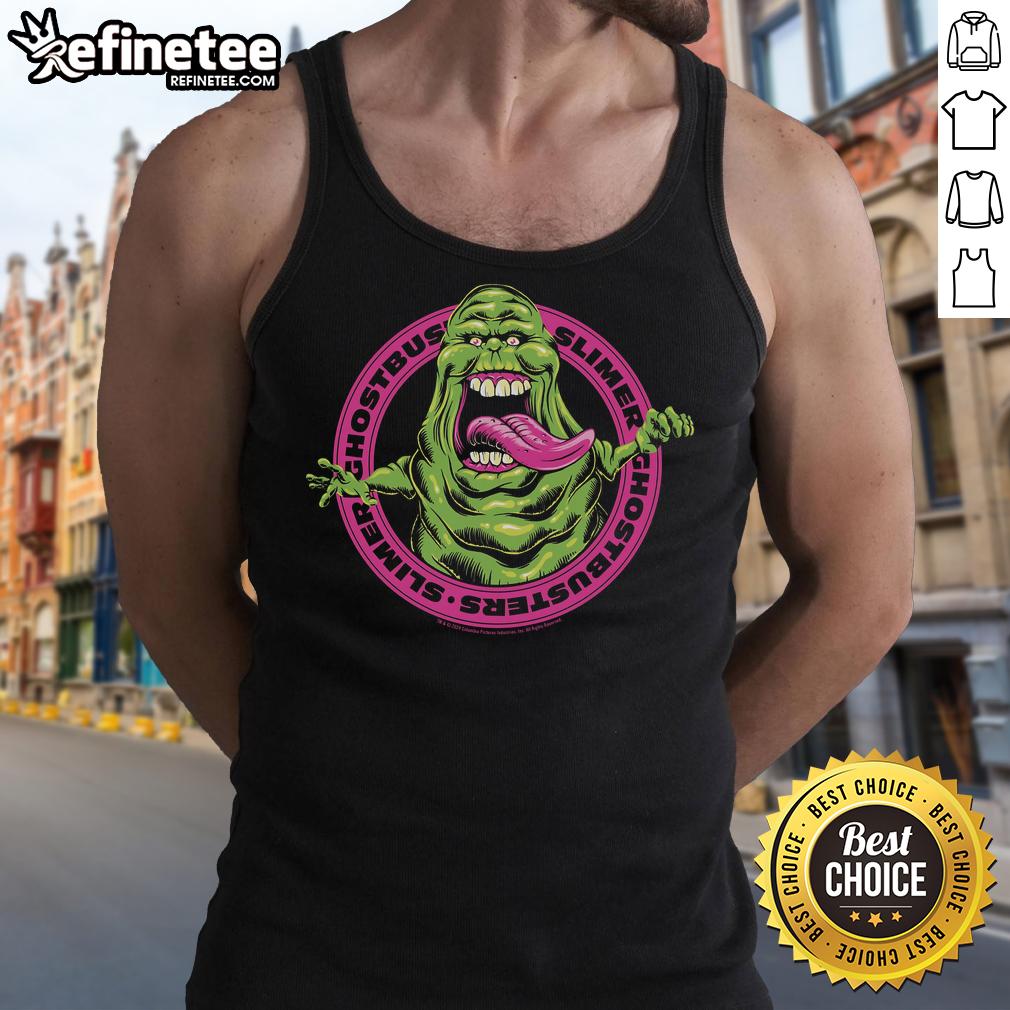 Official Ghostbusters Frozen Empire Slimer Tank Top Official Ghostbusters Frozen Empire Slimer tank top featuring vibrant graphics of Slimer, perfect for fans and collectors.