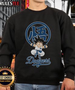 Official Goku X Los Angeles Dodgers 2025 sweatshirt featuring a vibrant design, perfect for fans and collectors.