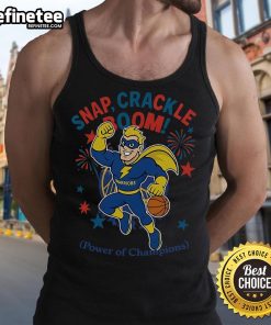 Alt Text: Official Golden State Warriors Snap Crackle Boom Independence Day tank top featuring vibrant team colors and logo.