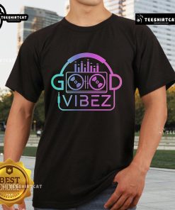 Official Good Vibez DJ T-Shirt featuring vibrant graphics and a trendy design perfect for music lovers and DJs.