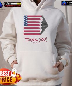 Official Gunther Eagleman Thank You Flag USA hoodie featuring patriotic design and vibrant colors.