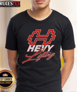 Alt Text: Official Hevy Lifting T-Shirt featuring a bold design, perfect for gym enthusiasts and strength training lovers.