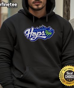 Official Hillsboro Hops Champion primary logo hoodie featuring vibrant team colors and stylish design.