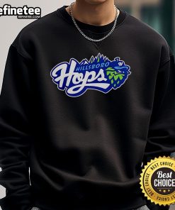 Official Hillsboro Hops Champion logo sweatshirt featuring team colors and emblem, perfect for fans and casual wear.