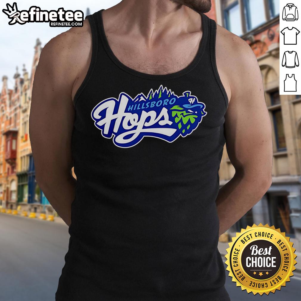 Official Hillsboro Hops Champion Primary Logo Tank Top Alt Text: Hillsboro Hops Champion tank top featuring the official logo, perfect for fans of the Hillsboro Hops baseball team.