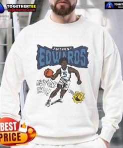 Official homage Anthony Edwards gray Minnesota Timberwolves sweatshirt featuring logo and stylish design for fans.