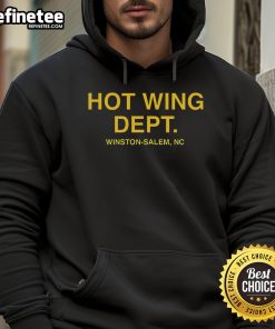 Official Hot Wing Dept Hoodie featuring a bold logo and comfortable design, perfect for spice lovers and casual wear.