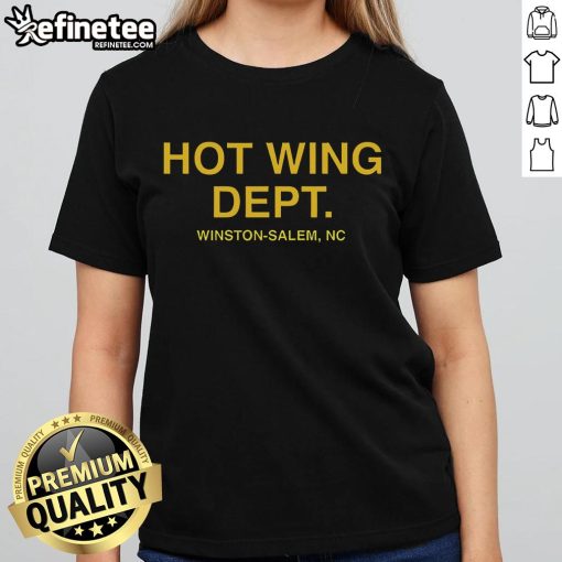 Official Hot Wing Dept Ladies Tee featuring a stylish design perfect for hot wing lovers and casual wear enthusiasts.