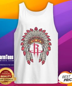 Official Houston Rockets Native American logo tank top featuring vibrant graphics and a stylish design for fans.