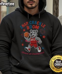 Official Houston Rockets Snap Crackle Boom hoodie for Independence Day, showcasing team colors and champion spirit.