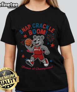 Official Houston Rockets Snap Crackle Boom Independence Day Ladies Tee featuring vibrant team colors and festive design.