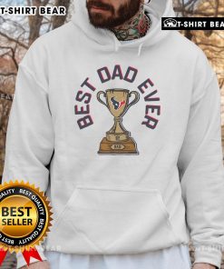 Official Houston Texans Best Dad Ever Trophy Hoodie showcasing team logo and stylish design for proud dads and fans.