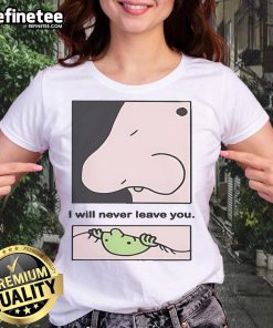 Official 'I Will Never Leave You' Eternal Friend 2025 ladies tee in vibrant colors, perfect for loyal friendship celebrations.