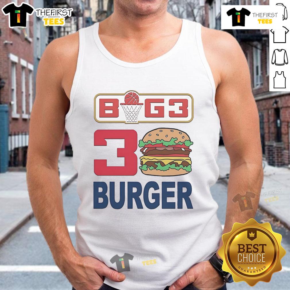 Official Ice Cube Big3 30 Burger Tank Top Official Ice Cube BIG3 30 Burger Tank Top featuring vibrant design and logo, perfect for fans and summer wear.