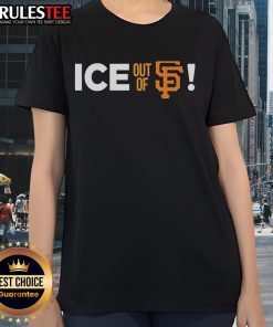 Official ICE Out Of SF San Francisco Ladies Tee featuring stylish design and vibrant colors for casual wear.