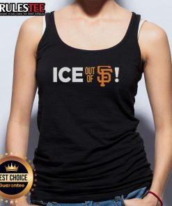 Official ICE Out Of SF San Francisco Tank Top featuring bold graphics and a stylish design for summer wear.