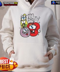 Official Im Fruity Funny Hoodie featuring colorful fruit graphics and a playful design for casual wear.