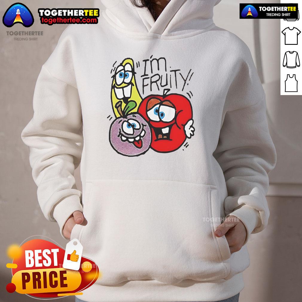 Official I'M Fruity Funny Hoodie Official Im Fruity Funny Hoodie featuring colorful fruit graphics and a playful design for casual wear.