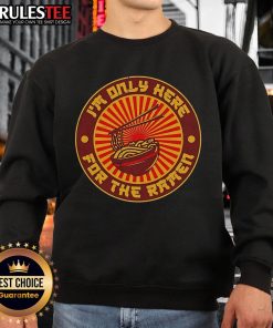 Cozy Official I'm Only Here For The Ramen Circle Sweatshirt in stylish design, perfect for ramen lovers and casual wear.