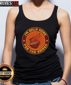 Official I'm Only Here For The Ramen Circle Tank Top featuring a fun ramen graphic, perfect for noodle lovers.