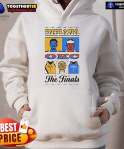 Official Indiana OKC The Final Hoodie in black with logo, perfect for fans celebrating the Indiana team spirit.