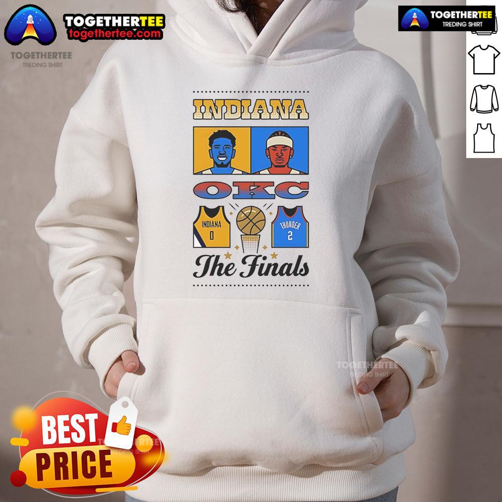 Official Indiana Okc The Final Hoodie Official Indiana OKC The Final Hoodie in black with logo, perfect for fans celebrating the Indiana team spirit.