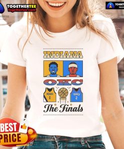 Official Indiana OKC The Final Ladies Tee featuring stylish design and vibrant colors, perfect for fans and casual wear.