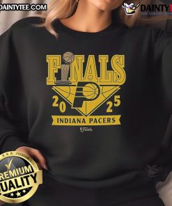 Official Indiana Pacers 2025 Finals Participant comfy sweatshirt showcasing team colors and logo for fans.