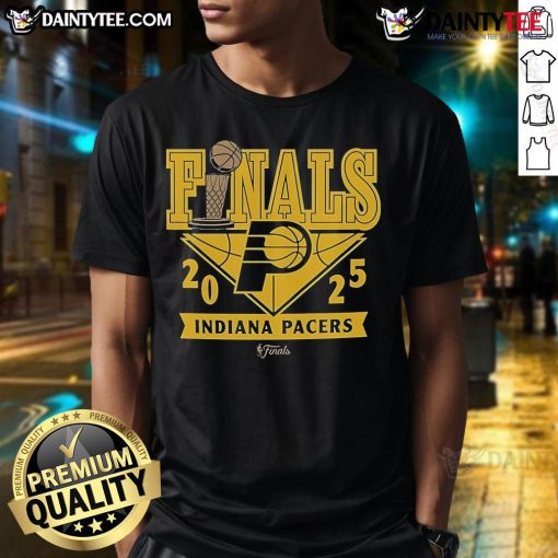 Official Indiana Pacers 2025 Finals Participant Comfy T-Shirt showcasing team colors and logo, perfect for fans.
