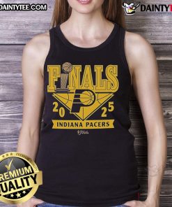 Official Indiana Pacers 2025 Finals Participant comfy tank top, featuring team logo and vibrant colors for fans.