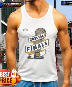 Official Indiana Pacers 2025 NBA Finals Clutch Tank Top featuring team colors and logo, perfect for fans and summer wear.