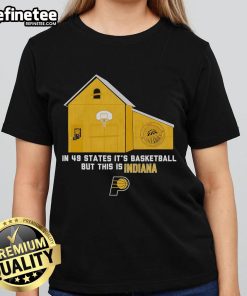 Official Indiana Pacers ladies tee showcasing basketball pride in Indiana, perfect for fans in all 49 states.