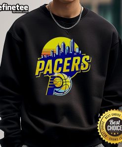 Official Indiana Pacers Skyline Logo Sweatshirt featuring bold team colors and iconic design for fans.