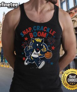 Official Indiana Pacers Snap Crackle Boom Power of Champions Independence Day tank top featuring team colors and logo.