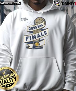 Official Indiana Pacers Stadium Essentials 2025 NBA Finals Clutch Hoodie showcasing team colors and logo.