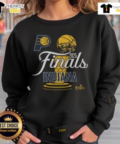 Official Indiana Pacers Stadium Essentials 2025 NBA Finals Cruise Sweatshirt in blue, perfect for game day attire.