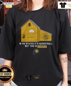 Official Indiana Pacers Stadium Essentials Ladies Tee showcasing team colors and logo, perfect for fans in all 49 states.
