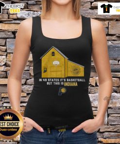 Official Indiana Pacers Stadium Essentials tank top featuring vibrant team colors for fans in 49 states.