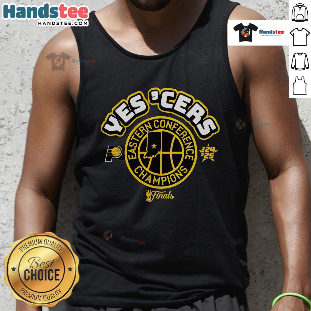 Official Indiana Pacers Yes ‘Cers Eastern Conference Champions 2025 Tank Top Official Indiana Pacers Yes Cers Eastern Conference Champions 2025 tank top showcasing team pride and vibrant design.