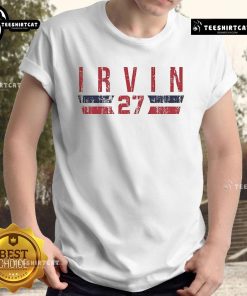 Official Jake Irvin 27 Washington Vintage T-Shirt featuring classic design and soft fabric for comfort and style.