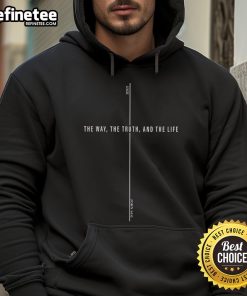 Official Jesus The Way The Truth The Life John 14:6 hoodie in black, featuring a stylish design perfect for faith-inspired wear.