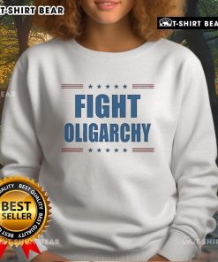 Joey Bragg Fight Oligarchy sweatshirt featuring bold text and a stylish design, perfect for activism and casual wear.