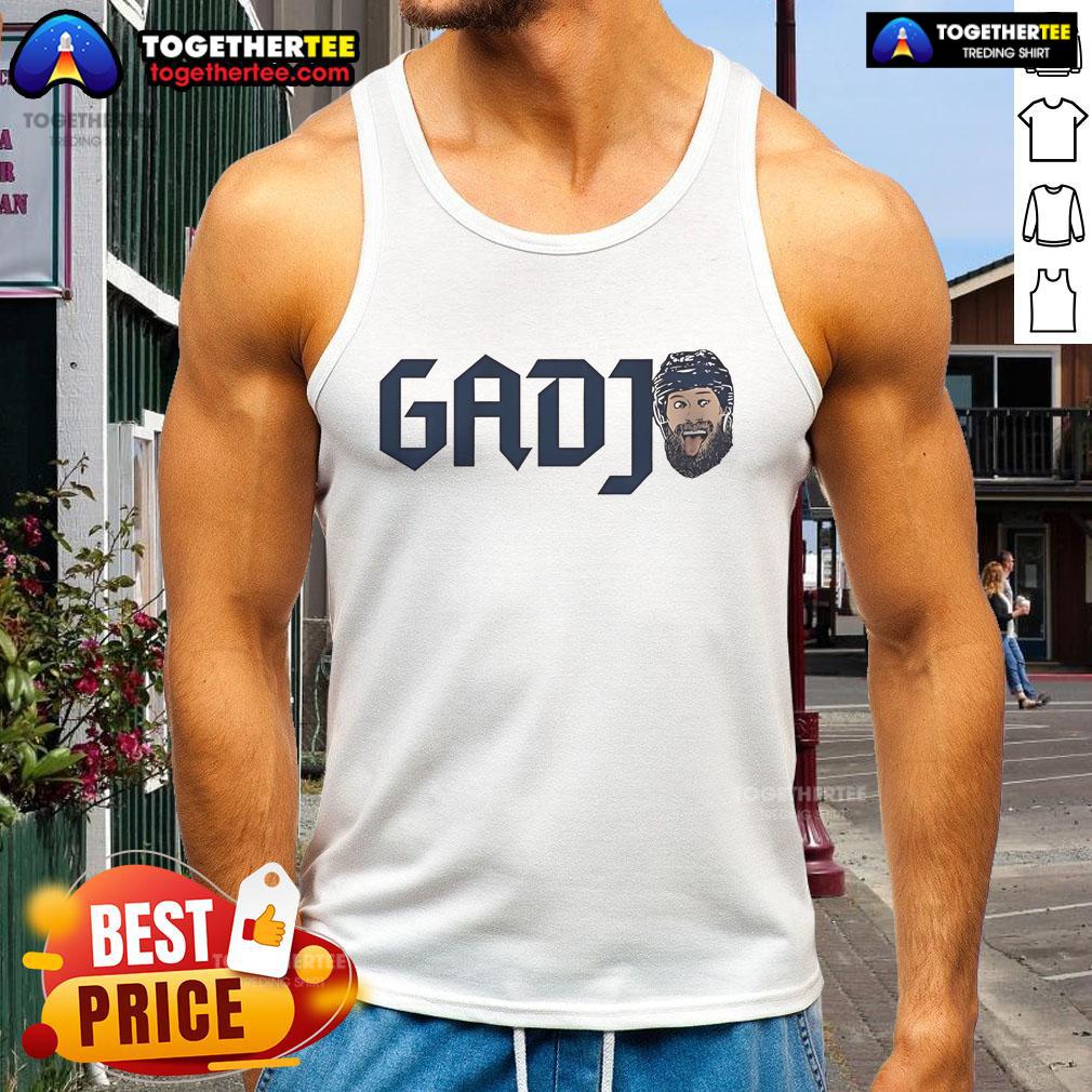 Official Jonah Gadjovich Gadjo Tank Top Alt Text: Official Jonah Gadjovich Gadjo Tank Top featuring a stylish design and vibrant colors for summer fashion.